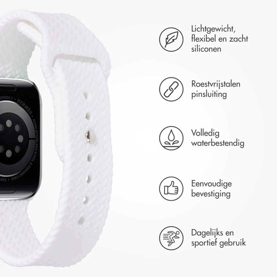Imoshion Siliconen Bandje Apple Watch 44-49mm - Wit