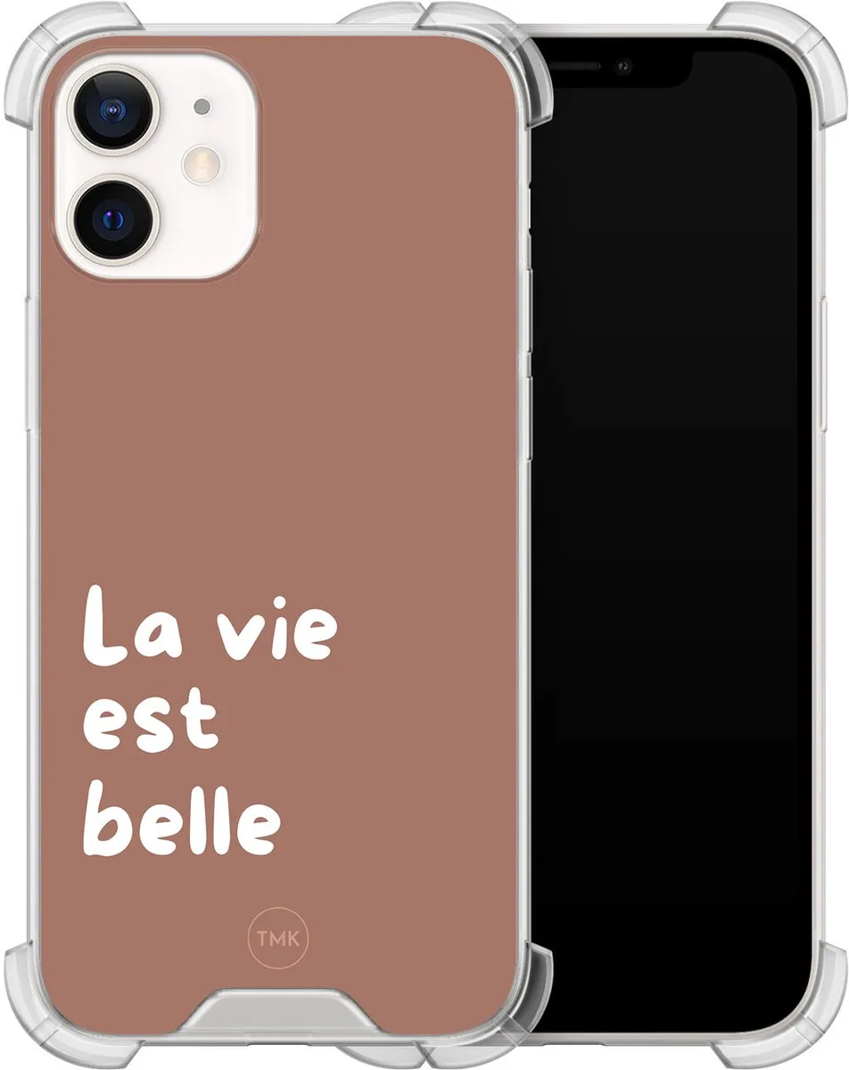 Casevibes iPhone 12 Mini Shockproof Hoesje - A/i12m/S/021 - Bruin