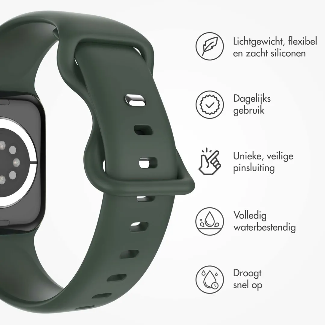 Imoshion Siliconen Bandje Apple Watch 44-49mm - Donkergroen