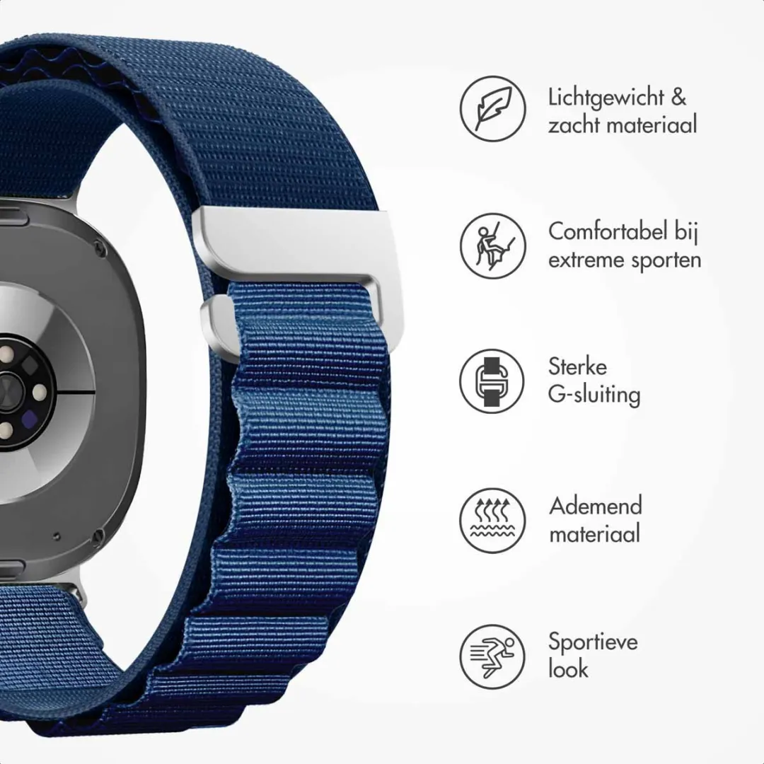 Imoshion Nylon Bandje Samsung Galaxy Watch 8 - Donkerblauw
