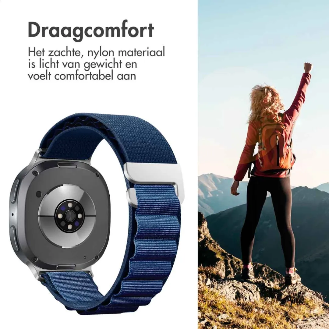 Imoshion Nylon Bandje Samsung Galaxy Watch 8 - Donkerblauw