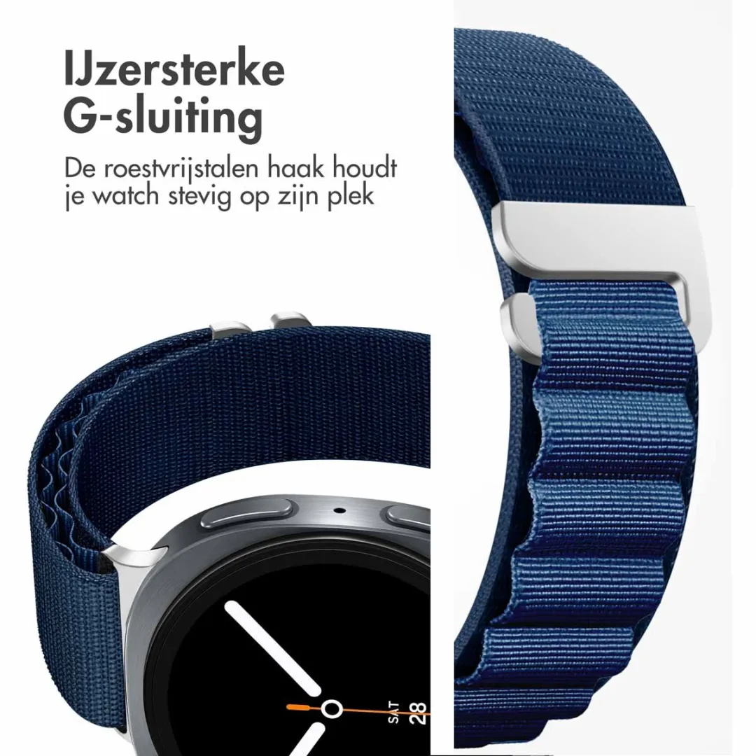 Imoshion Nylon Bandje Samsung Galaxy Watch 8 - Donkerblauw