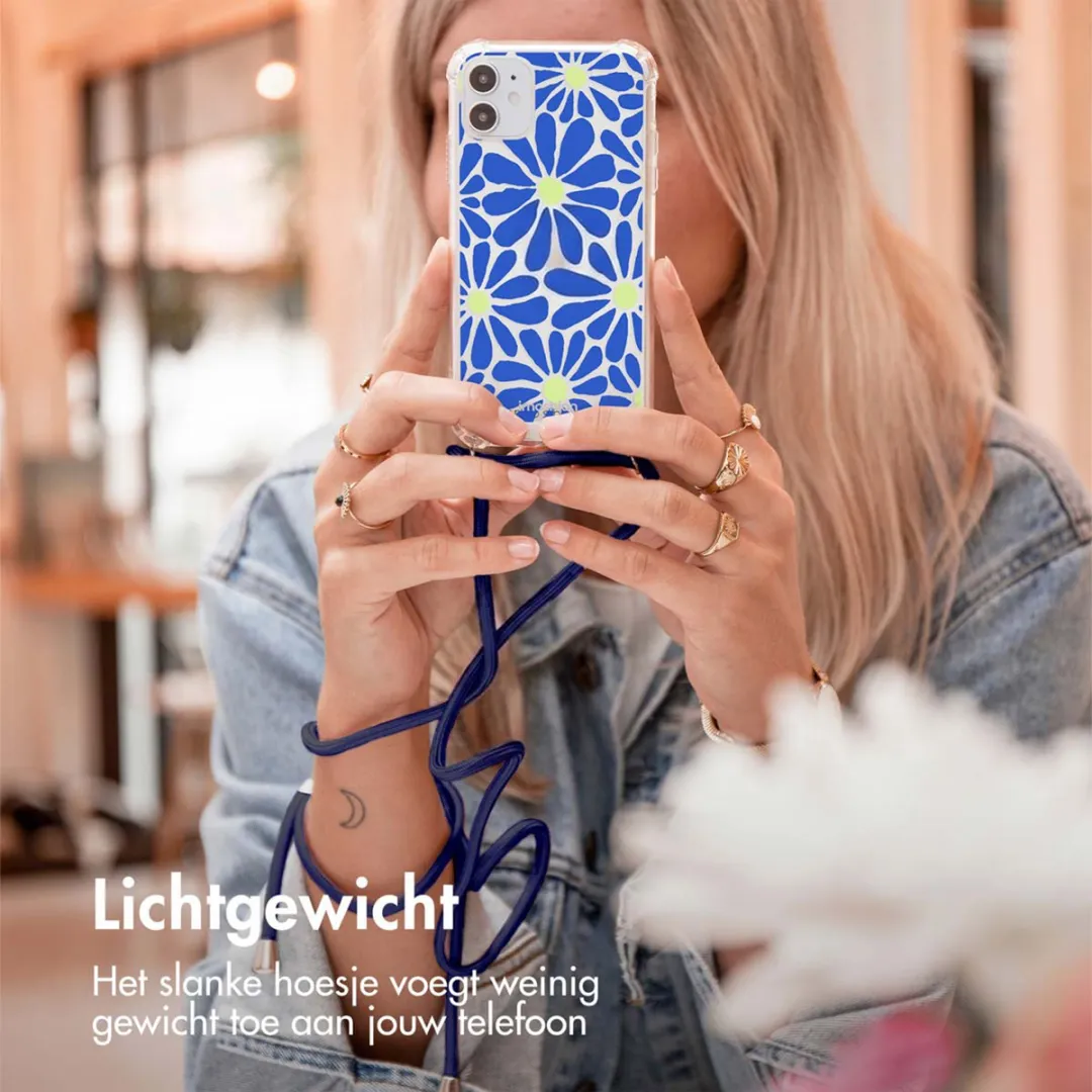 Imoshion Hoesje iPhone 13 Pro Max - Cobalt Blue Flowers Connect