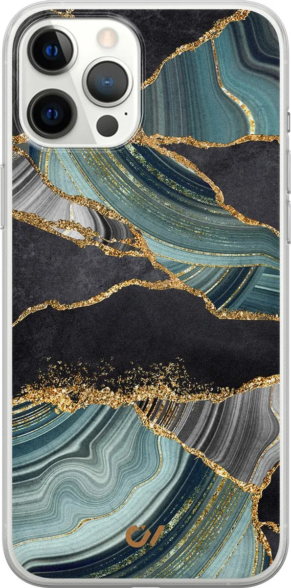 Casevibes iPhone 12 Pro Max Hoesje Marble Jade Stone