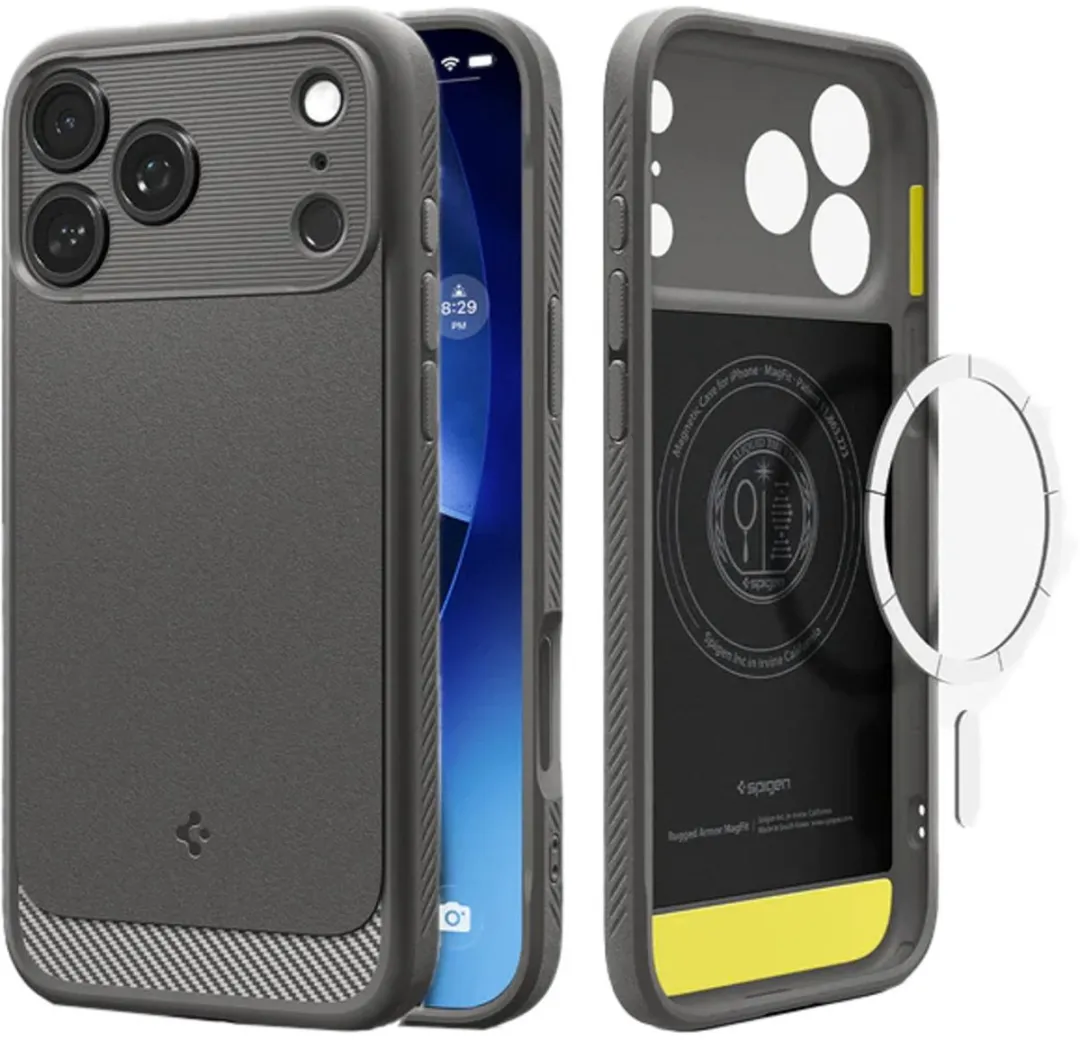 Spigen Rugged Armor 13969 MagCover - iPhone 17 Pro - Grijs