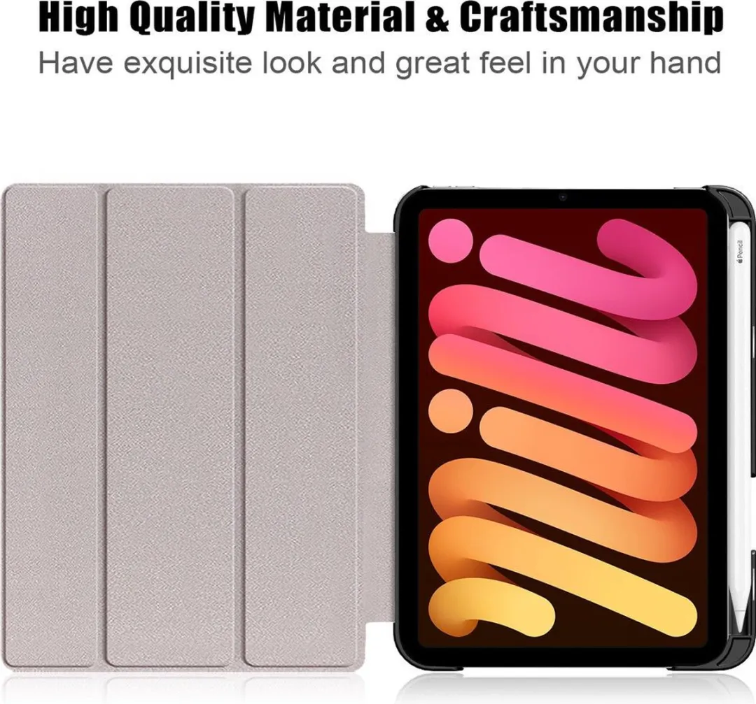 Just in Case Cazy iPad Mini 6 9882560 Hoes - TriFold Bookcase Rood - afbeelding 6 van 6