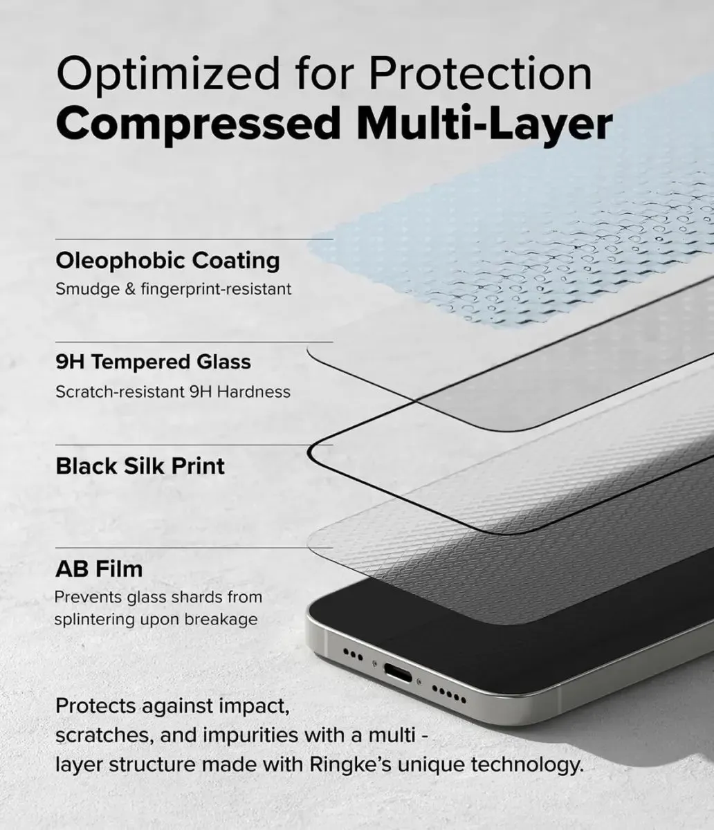 Ringke Easy Slide iPhone Screen Protector 9H - 2 Stuks