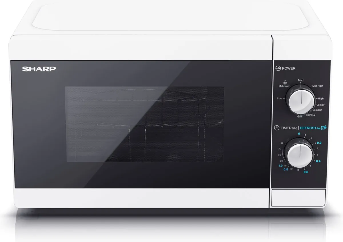 Sharp YC-MG01E-W Magnetron met Grill 800W 20L - Wit