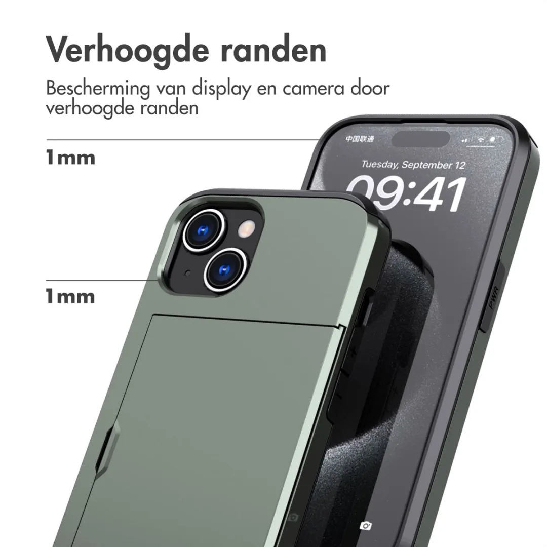 Imoshion Hoesje iPhone 15 - Donkergroen - 2 Pasjes - afbeelding 5 van 6