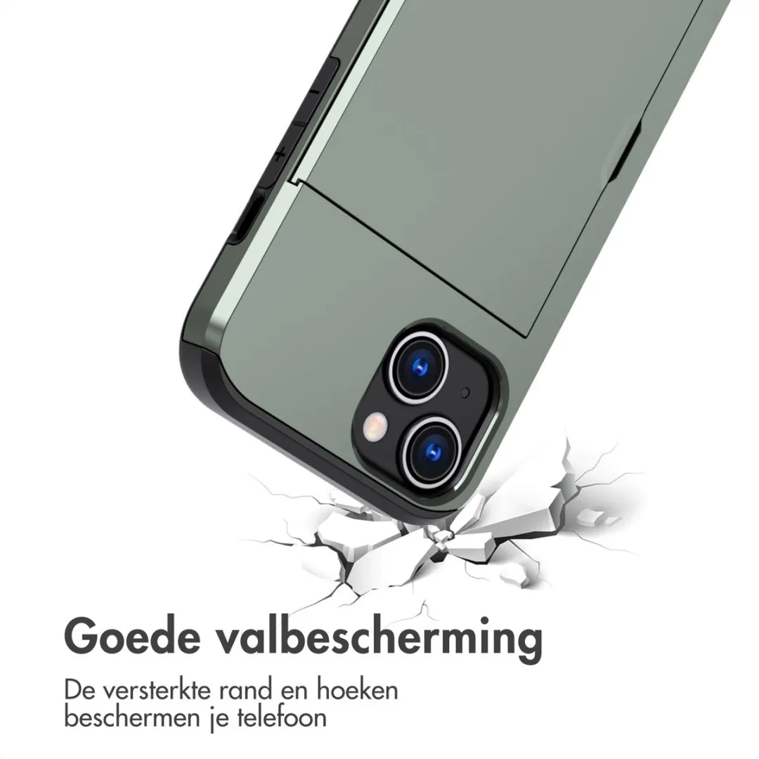 Imoshion Hoesje iPhone 15 - Donkergroen - 2 Pasjes - afbeelding 4 van 6