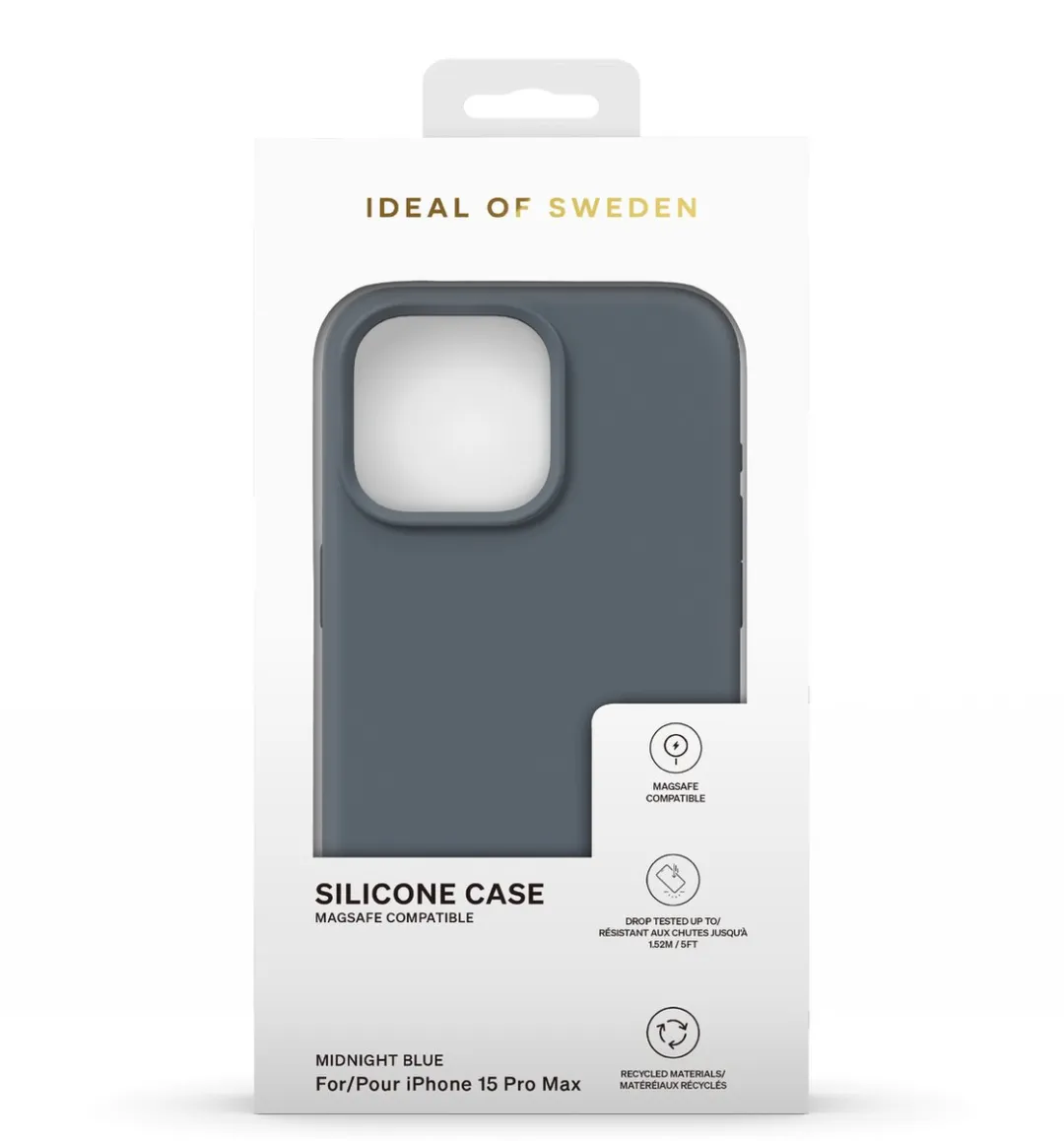 iDeal of Sweden Silicone Case iPhone 15 Pro Max - Midnight Blue - IDSICMS-I2367P-411 - afbeelding 5 van 6