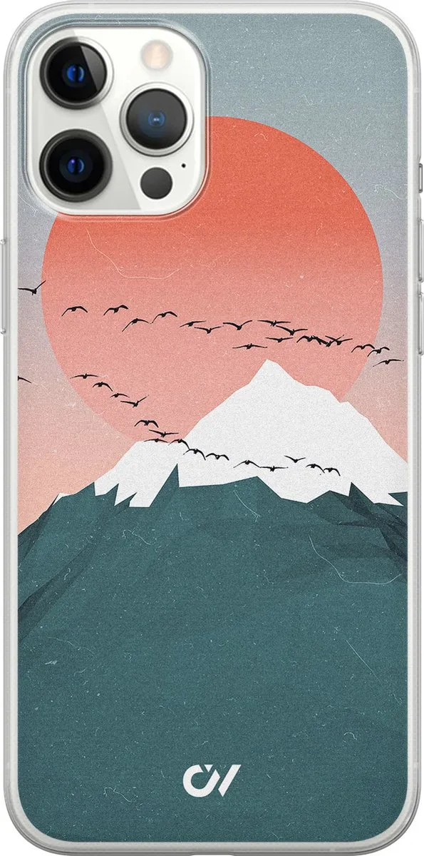 Casevibes iPhone 12 Pro Max Hoesje Mountain Birds