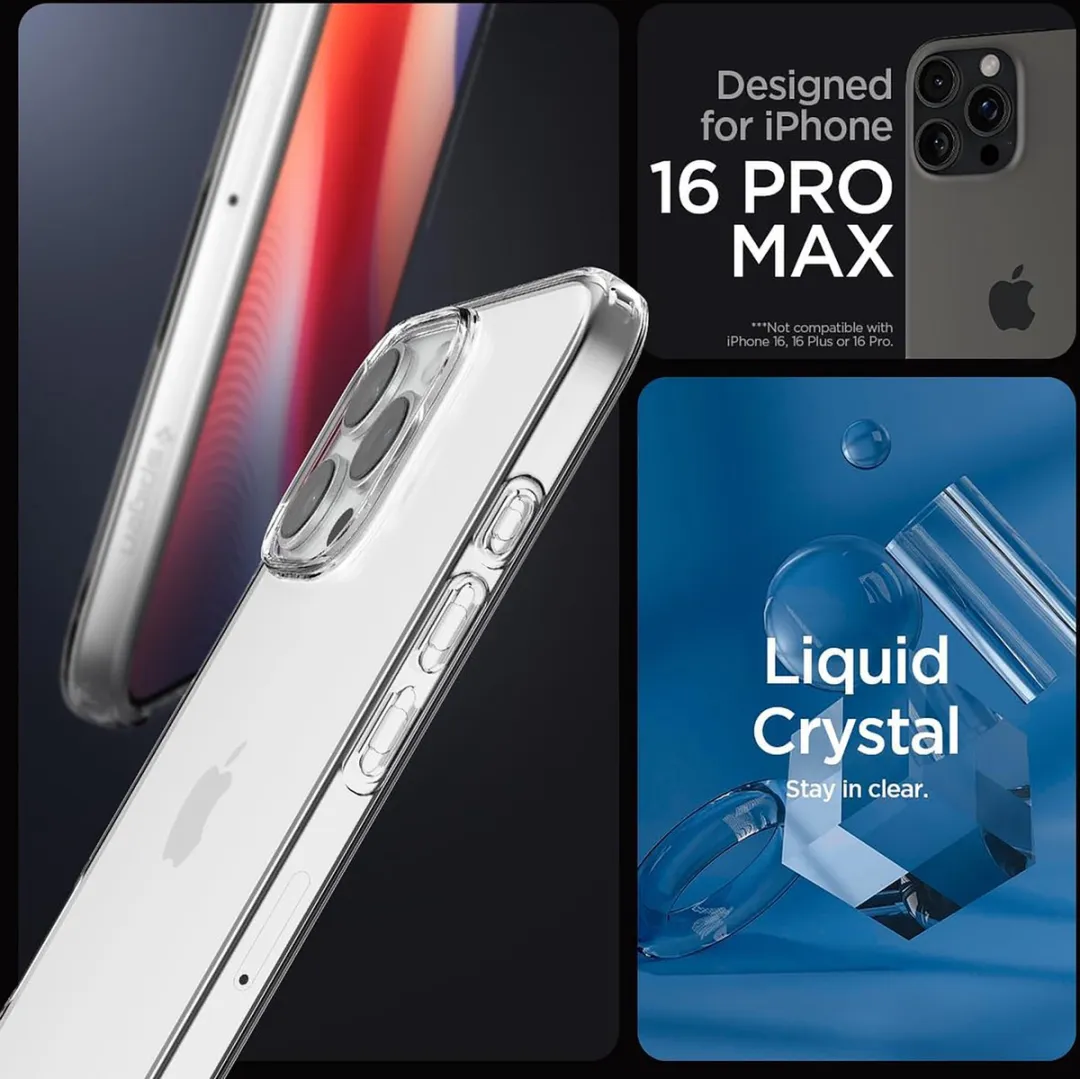 Spigen Liquid Crystal Hoesje ACS07984 - iPhone 16 Pro Max - Transparant - afbeelding 6 van 6