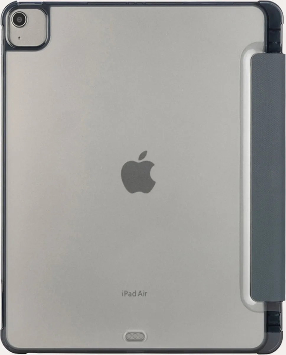 Tucano Satin Hoesje iPad Air 13 (M2-M4) – Militaire Standaard Getest – Voorkant Verandert in Houder – Intern Vak voor Apple Pencil - Zwart