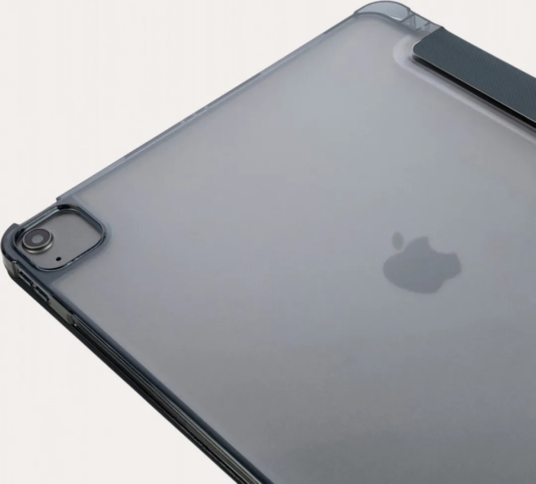 Tucano Satin Hoesje iPad Air 13 (M2-M4) – Militaire Standaard Getest – Voorkant Verandert in Houder – Intern Vak voor Apple Pencil - Zwart