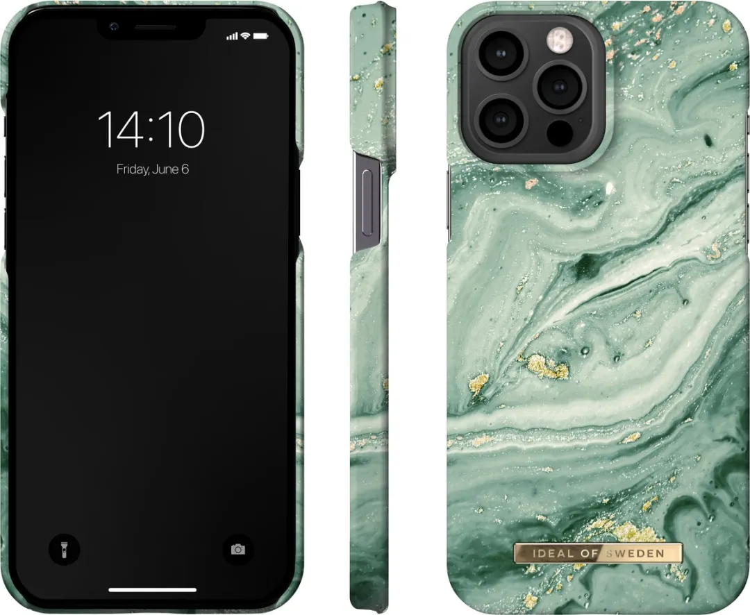 iDeal of Sweden iPhone 13 Pro Max Backcover Mint Swirl Marble