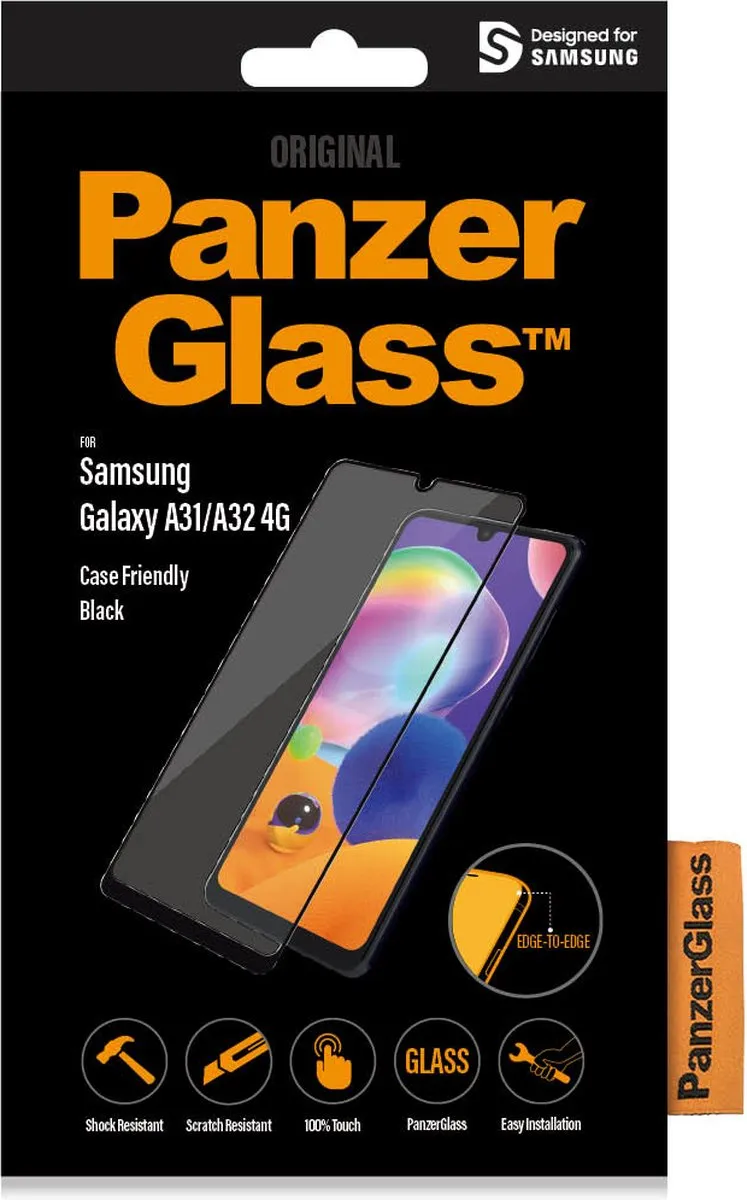 PanzerGlass Samsung Galaxy A32 4G Screenprotector - Zwart