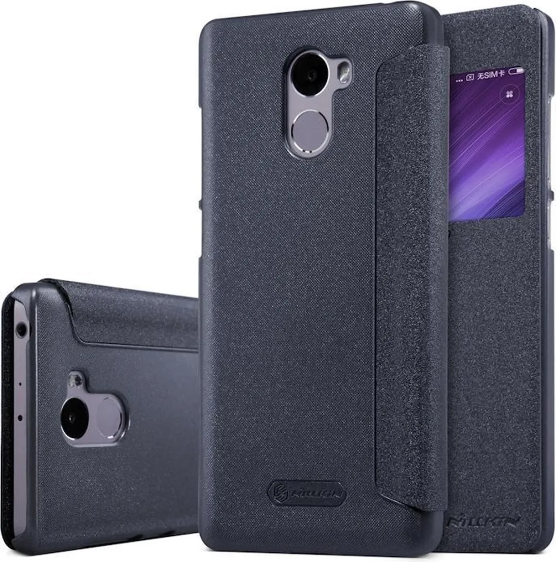 Nillkin Sparkle S-View Book Case Xiaomi Redmi 4 - Antraciet - afbeelding 5 van 6