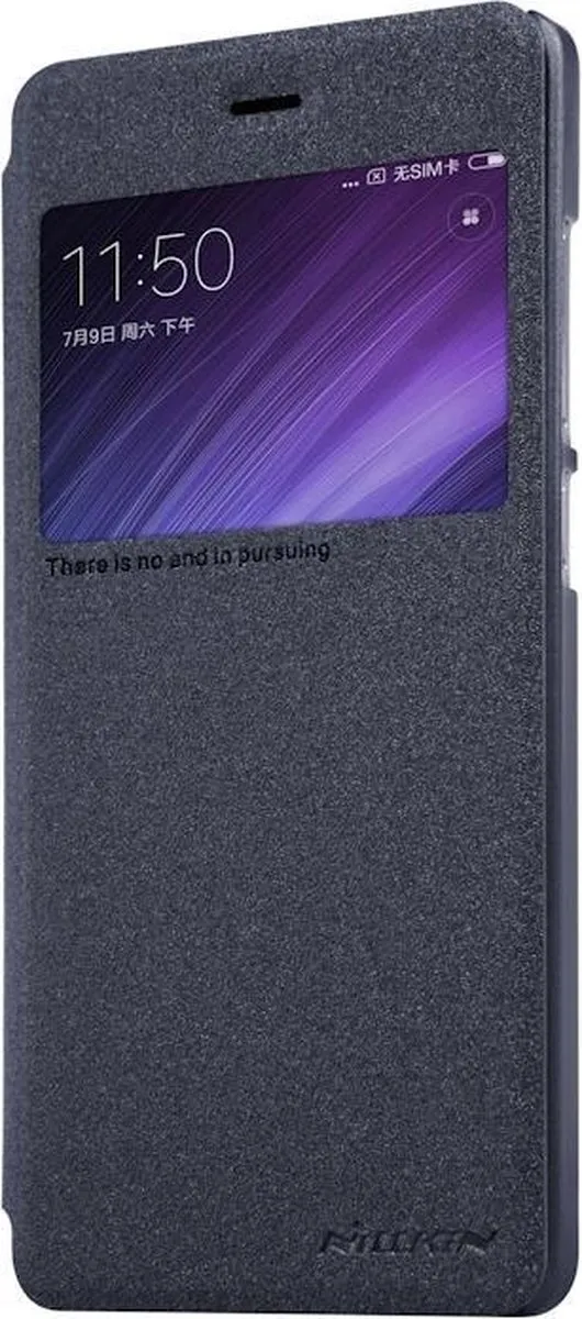 Nillkin Sparkle S-View Book Case Xiaomi Redmi 4 - Antraciet - afbeelding 4 van 6