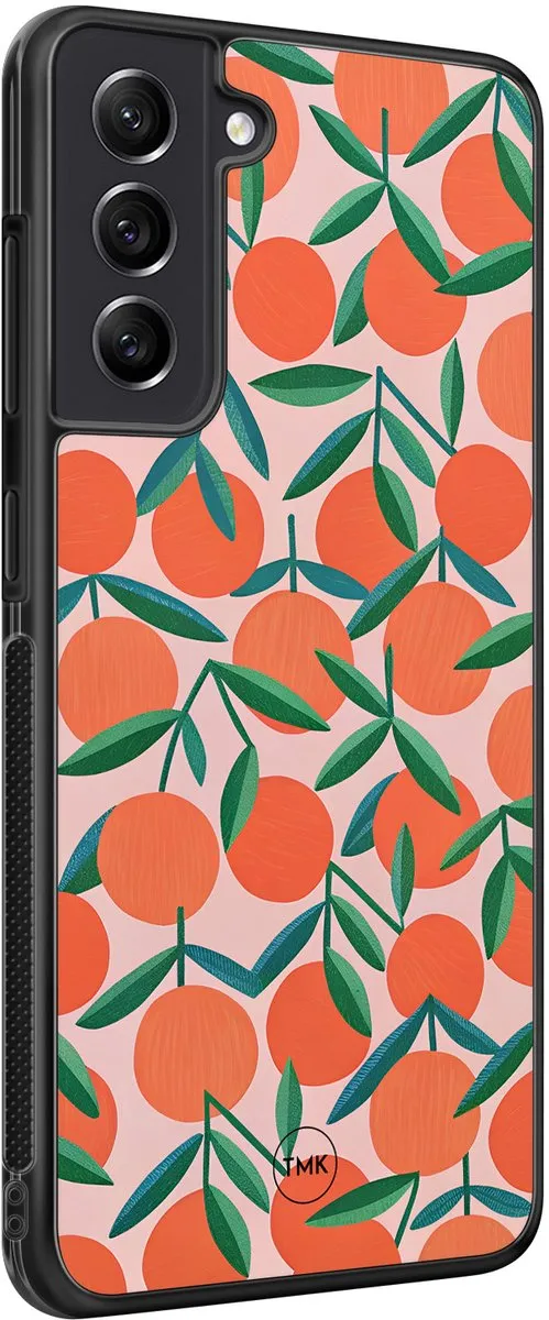 Casevibes S/S21FE/B/008 Hoesje Samsung Galaxy S21 FE - Oranje