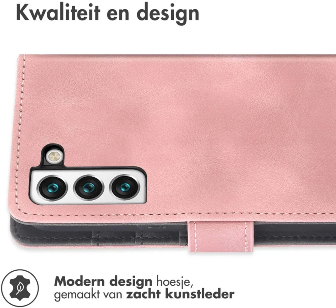 Imoshion Bookcase Hoesje Samsung Galaxy S21 FE - 3 Pasjes - Roze