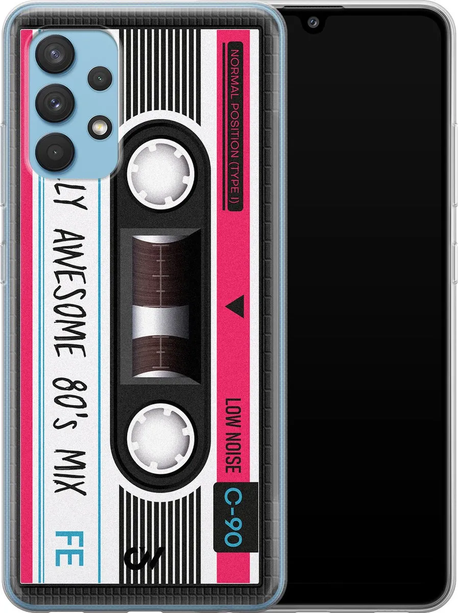 Casevibes Hoesje Samsung Galaxy A32 4G - Cassette - Zwart