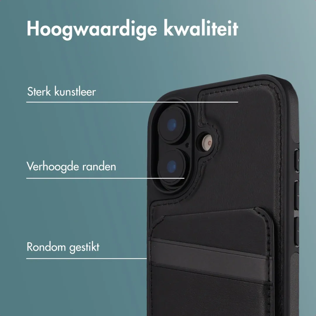 Imoshion Hoesje iPhone 17 - Backcover met kaarthouder en stand - Zwart