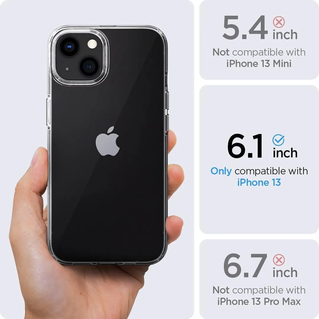 Spigen Liquid Crystal TPU Hoesje ACS03515 - iPhone 13 Transparant