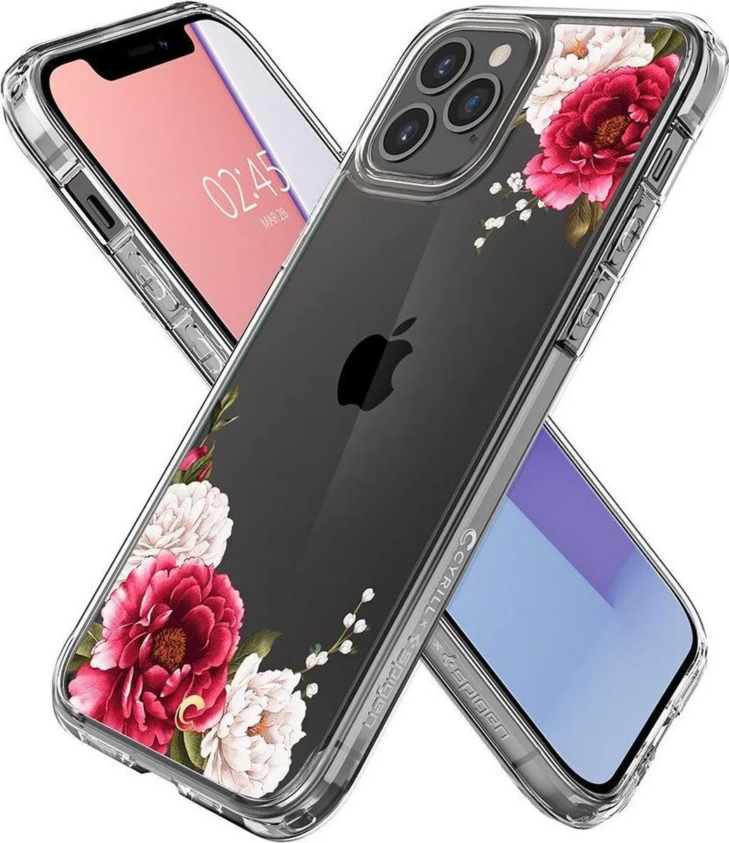 Spigen Cyrill Cecile iPhone 12 Pro Max Hoesje - ACS01645 - Rood Floral - afbeelding 2 van 6