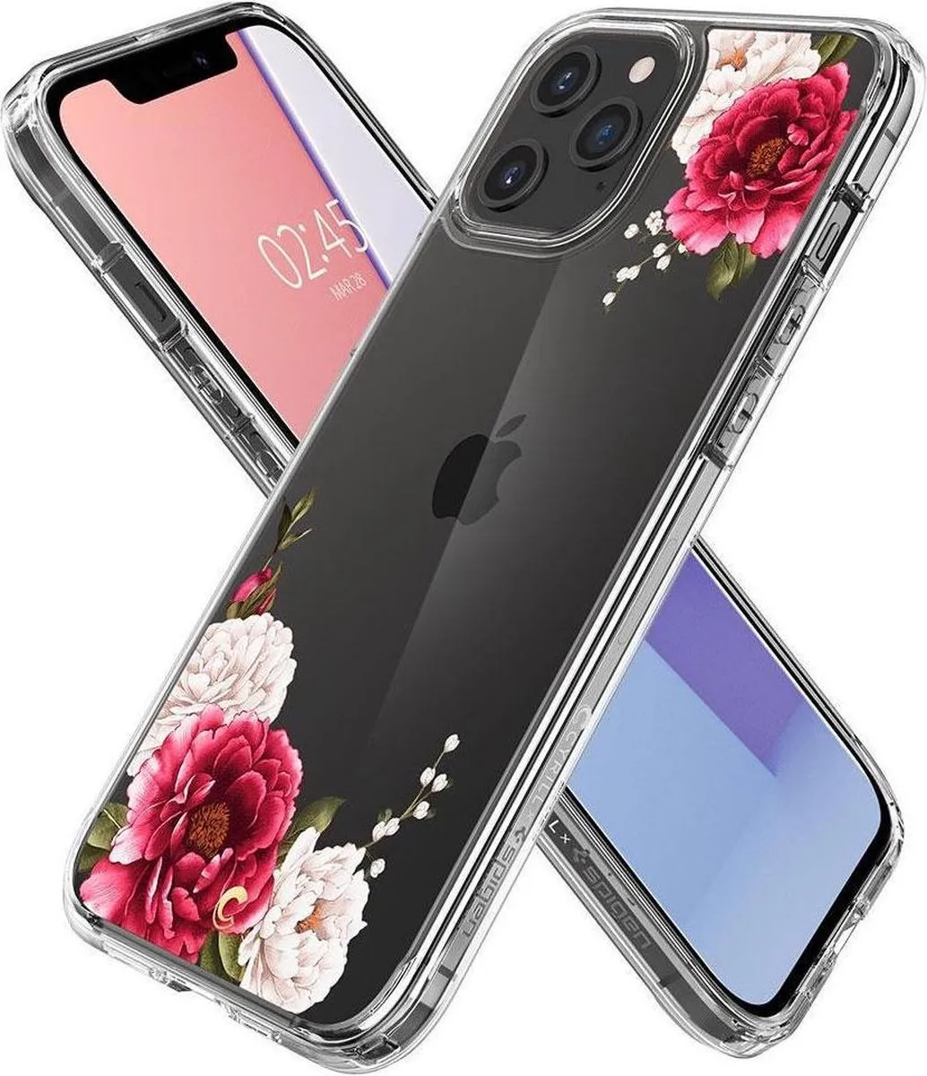 Spigen Cyrill Cecile iPhone 12 Pro Max Hoesje - ACS01645 - Rood Floral - afbeelding 3 van 6