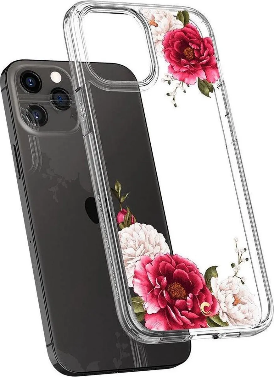 Spigen Cyrill Cecile iPhone 12 Pro Max Hoesje - ACS01645 - Rood Floral - afbeelding 5 van 6