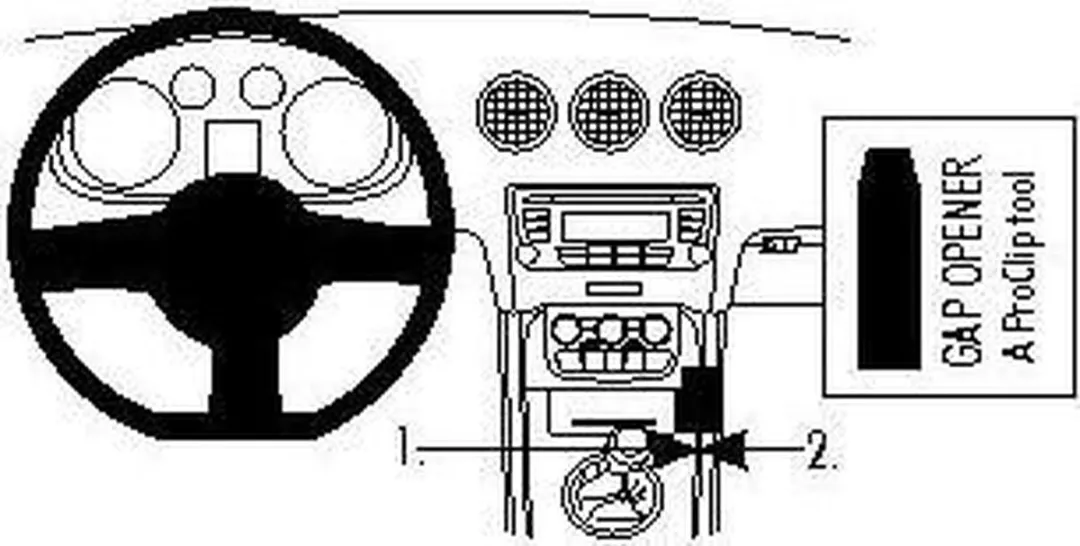 Brodit ProClip 833975 Telefoonhouder - Audi TT 2007-2014 - Zwart - afbeelding 6 van 6
