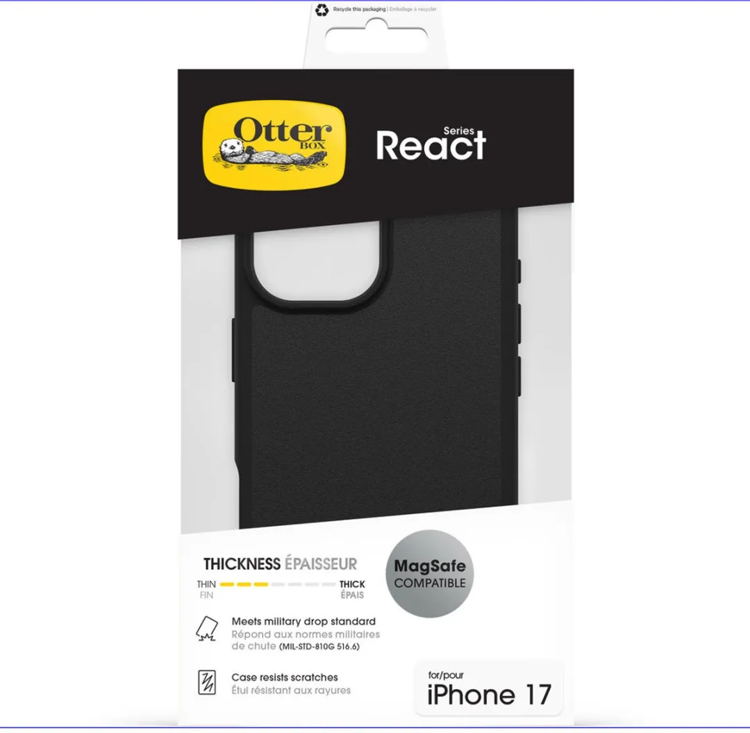 OtterBox React MagSafe iPhone 17 Hoesje - Zwart - 77-99287 - afbeelding 6 van 6