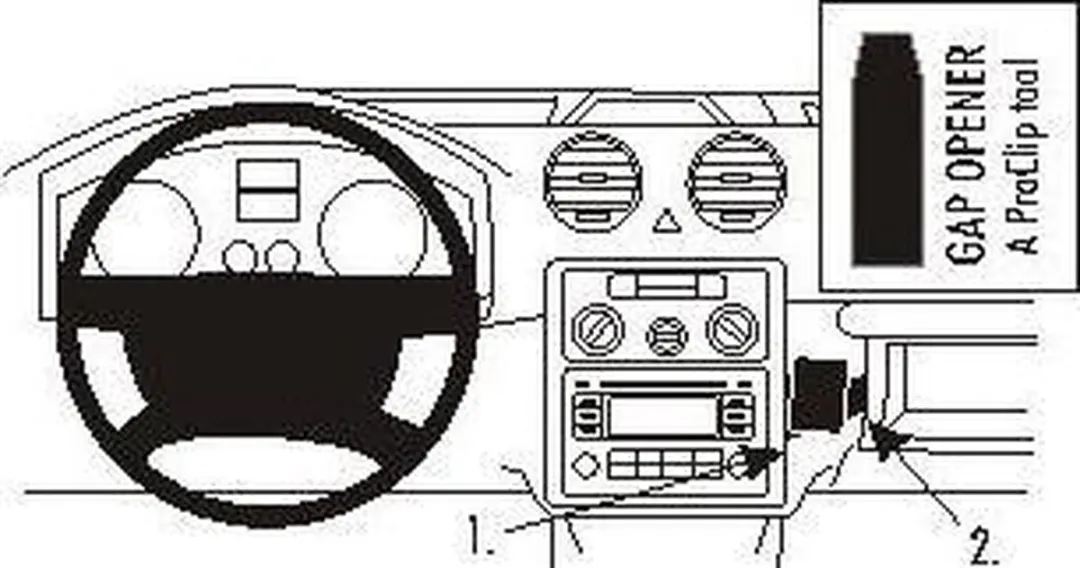Brodit ProClip 853436 Telefoonhouder - Volkswagen Caddy 2004-2015 - Zwart - afbeelding 6 van 6