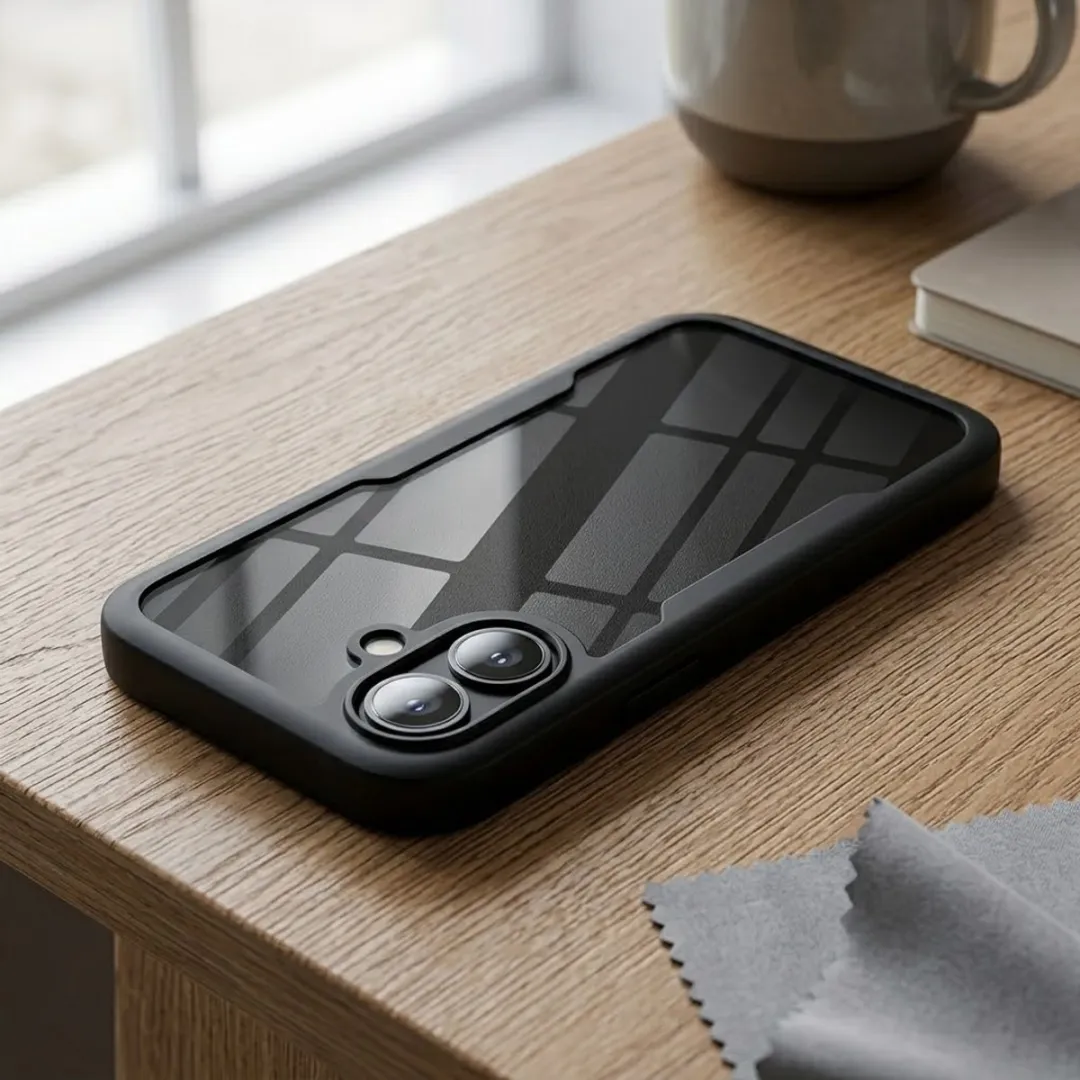 NUVEX iPhone 16 Hoesje - Zwart Transparant