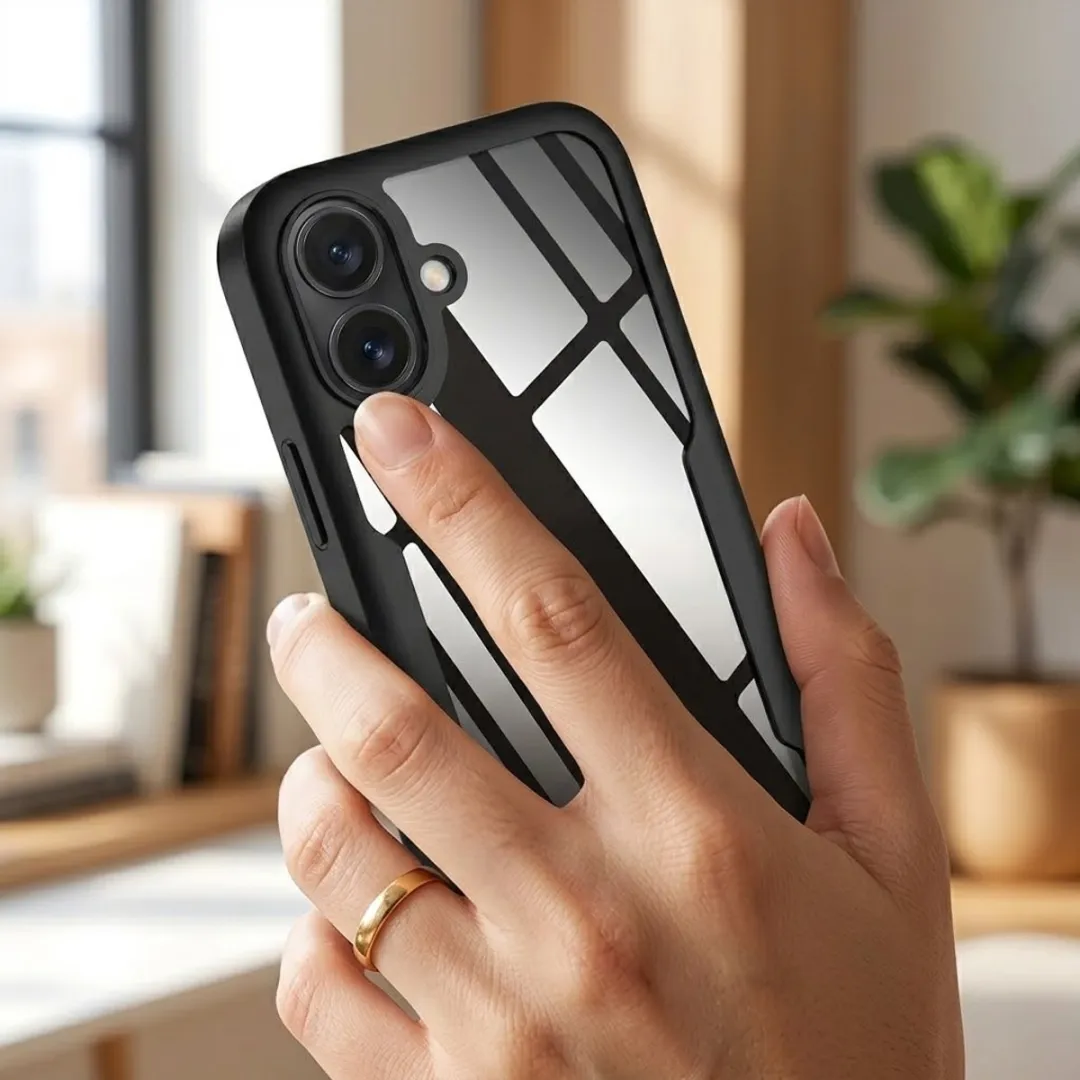 NUVEX iPhone 16 Hoesje - Zwart Transparant