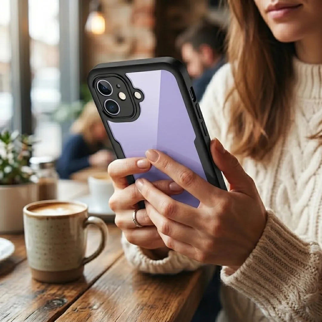 NUVEX iPhone 16 Hoesje - Zwart Transparant