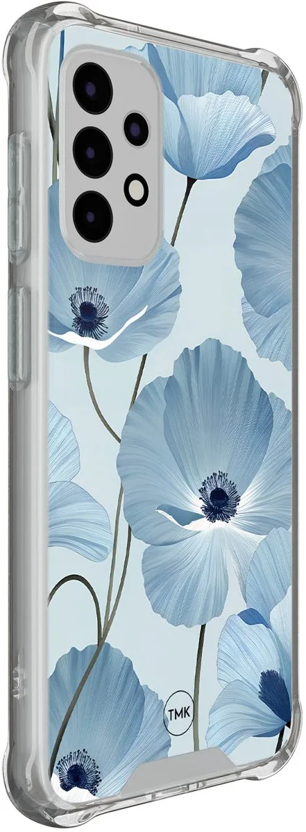 Casevibes Shockproof Hoesje Samsung Galaxy A52 5G - Blauw Bloemenveld
