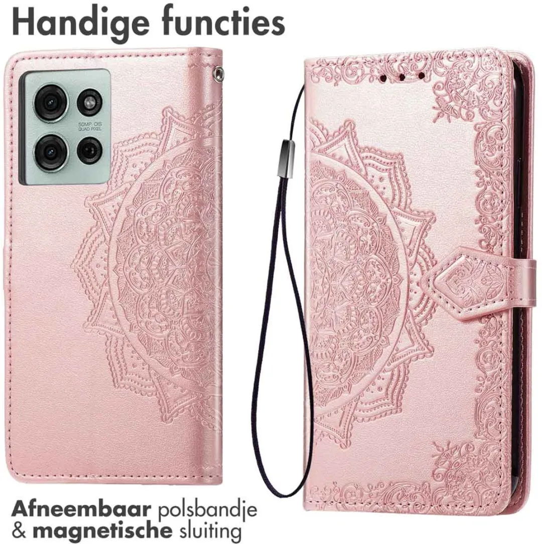 Imoshion Hoesje Motorola Moto G75 5G - Roségoud - 3 Pasjes