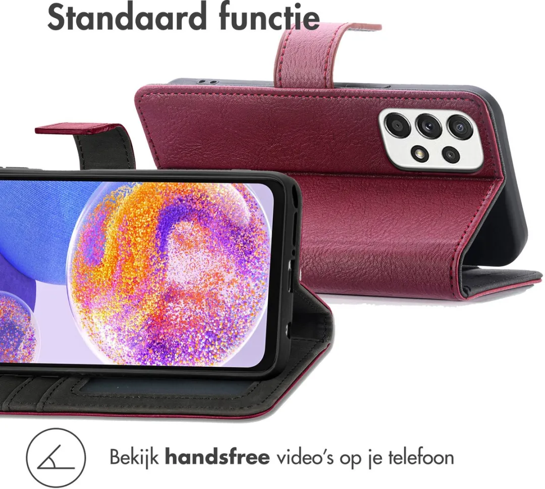 Imoshion Hoesje Samsung Galaxy A23 - 3 Pasjes - Bordeaux