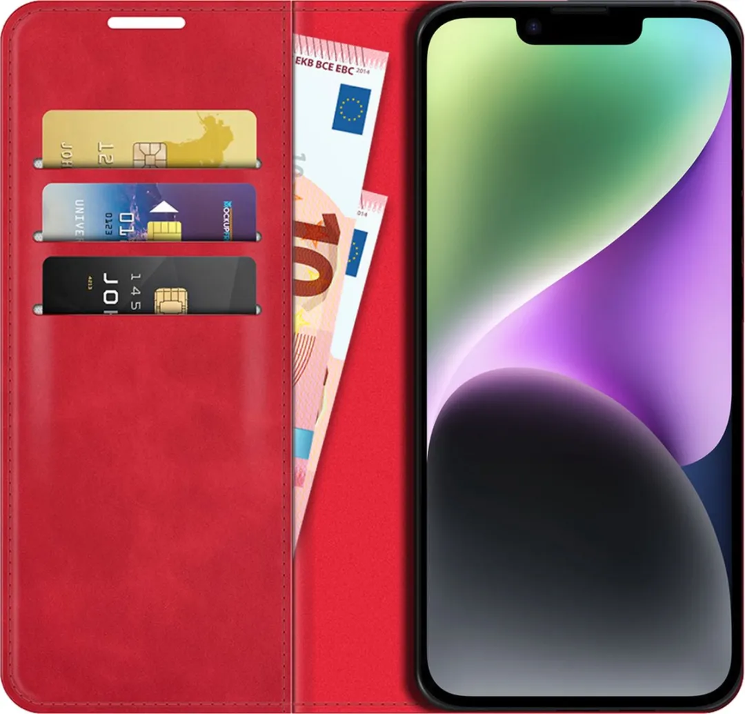 Just in Case Wallet Case Magnetic iPhone 14 Plus - Rood