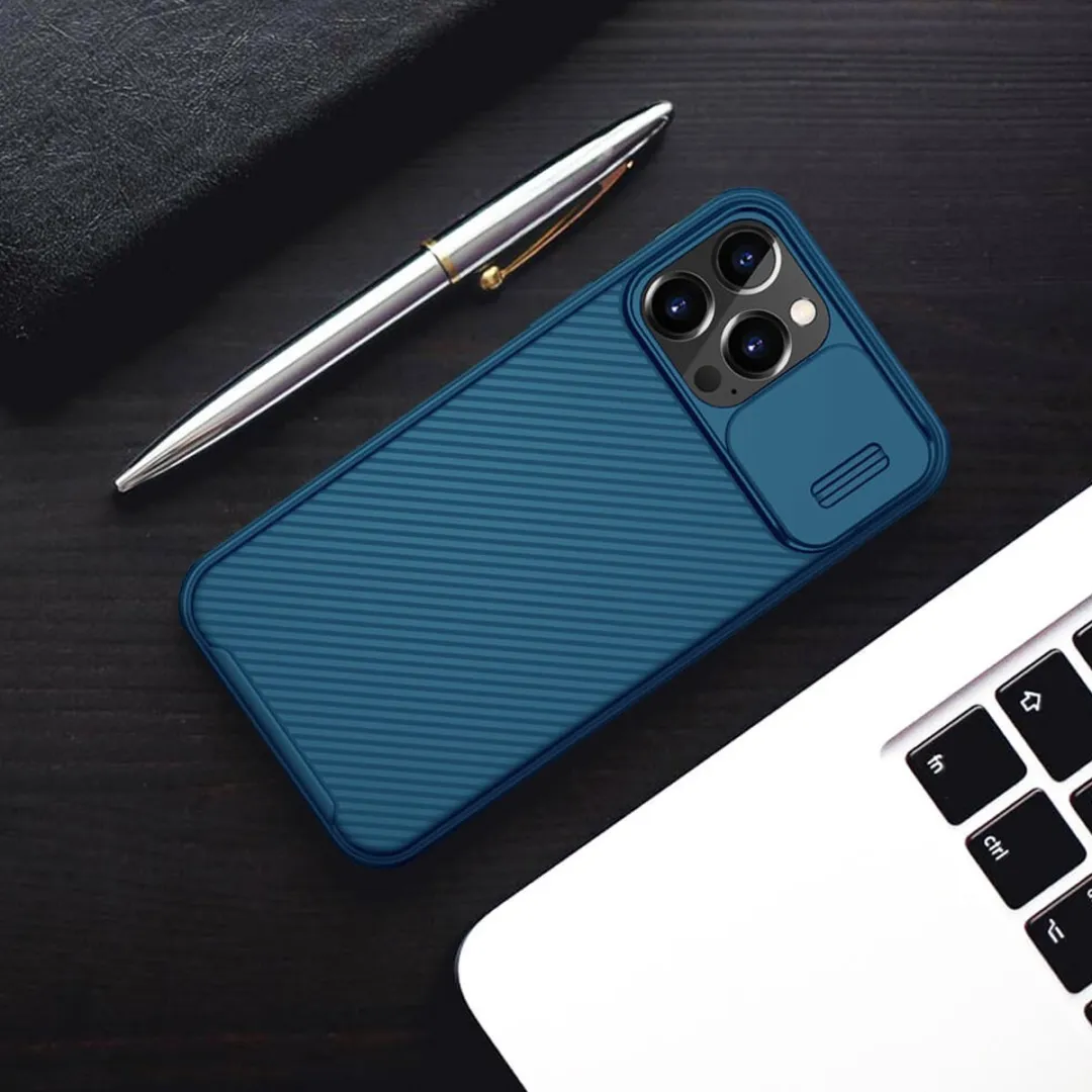 Nillkin CamShield Pro iPhone 14 Plus Hoesje - Blauw - afbeelding 2 van 6