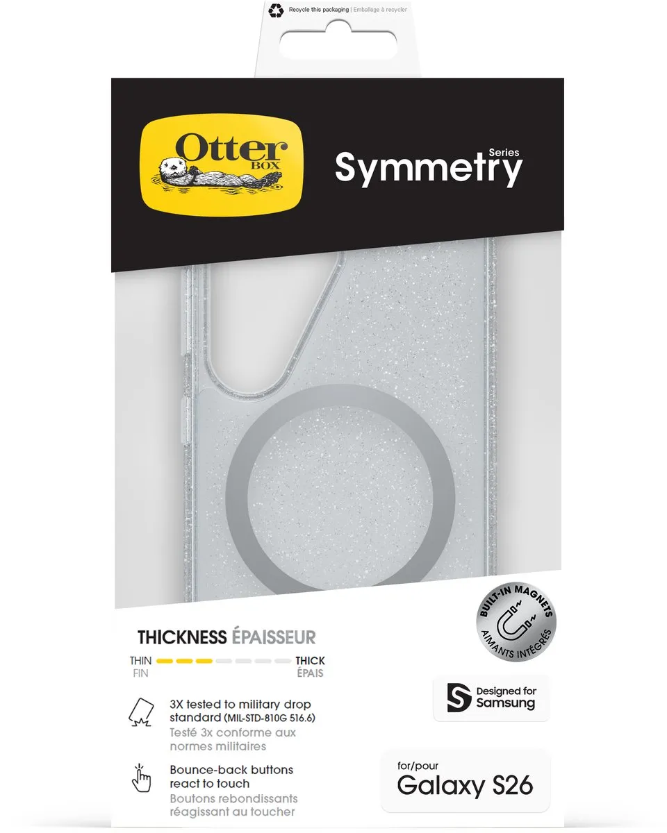 OtterBox Symmetry Clear Magnets 77-99979 Hoes Samsung Galaxy S26 - Transparant