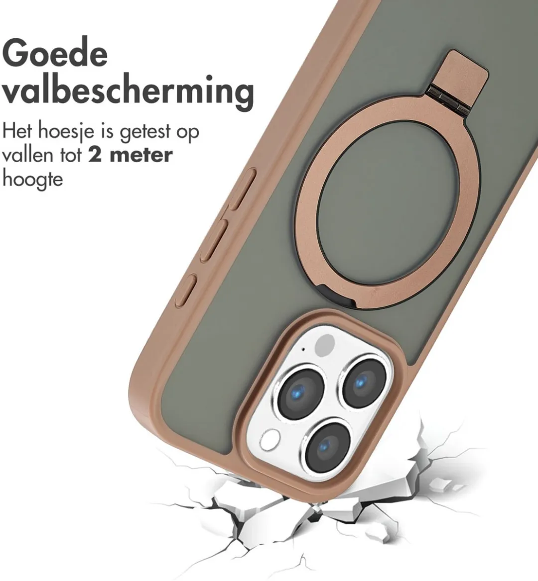 Accezz Hoesje iPhone 16 Pro MagSafe - Bruin