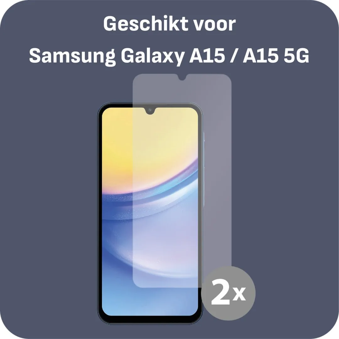 Just in Case Cazy Screenprotector Samsung Galaxy A15 - 2 Stuks