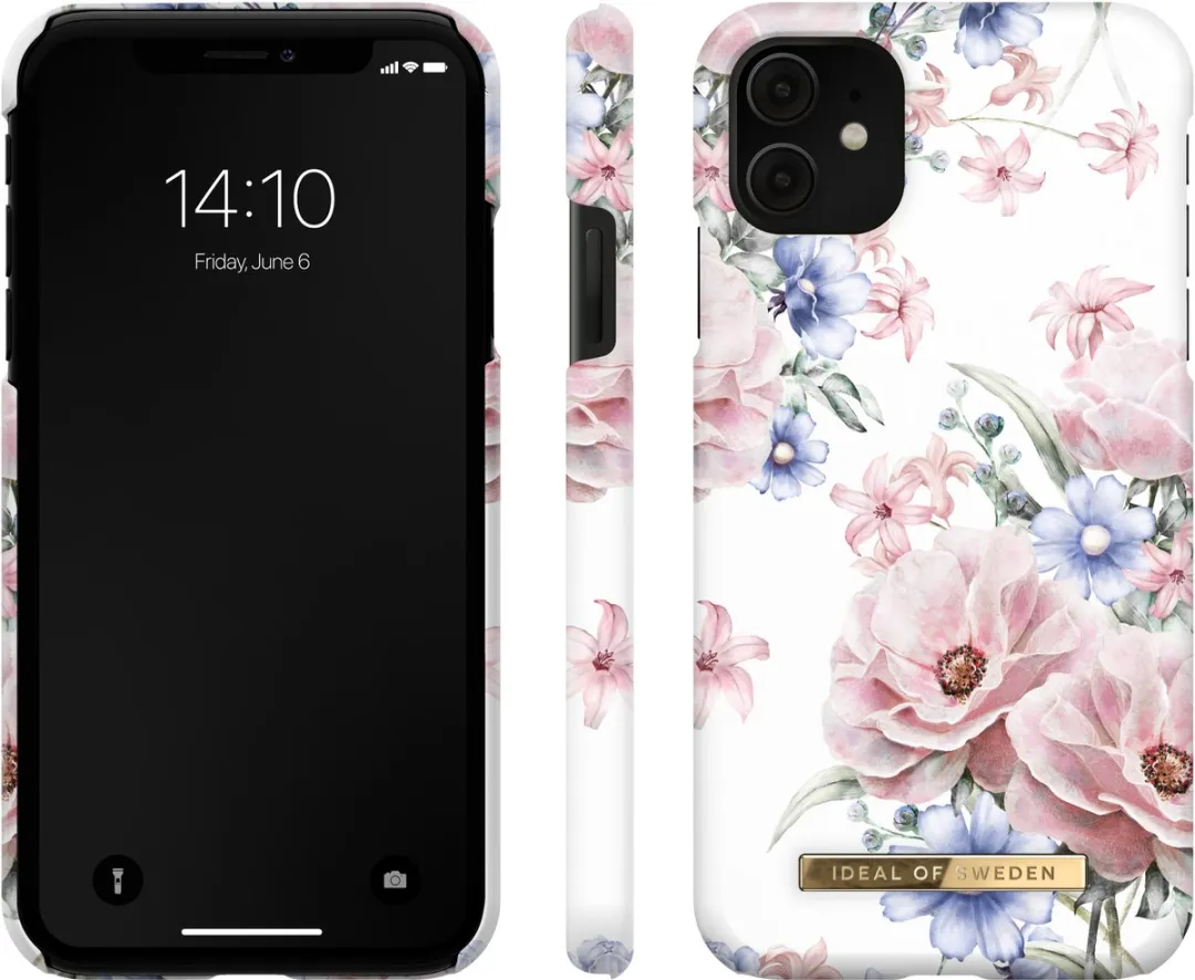 iDeal of Sweden iPhone 11 Hoesje Floral Romance - Wit/Blauw/Roz