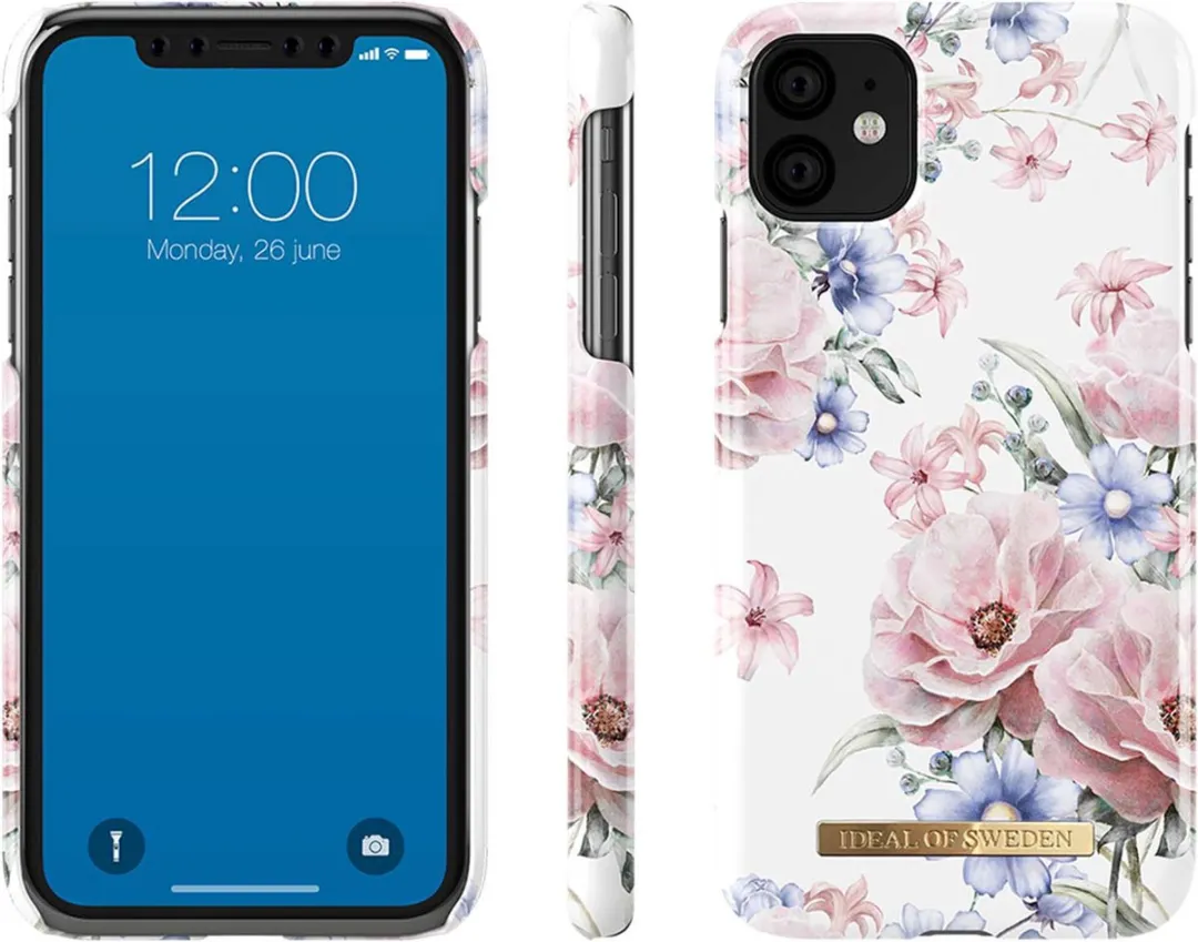 iDeal of Sweden iPhone 11 Hoesje Floral Romance - Wit/Blauw/Roz