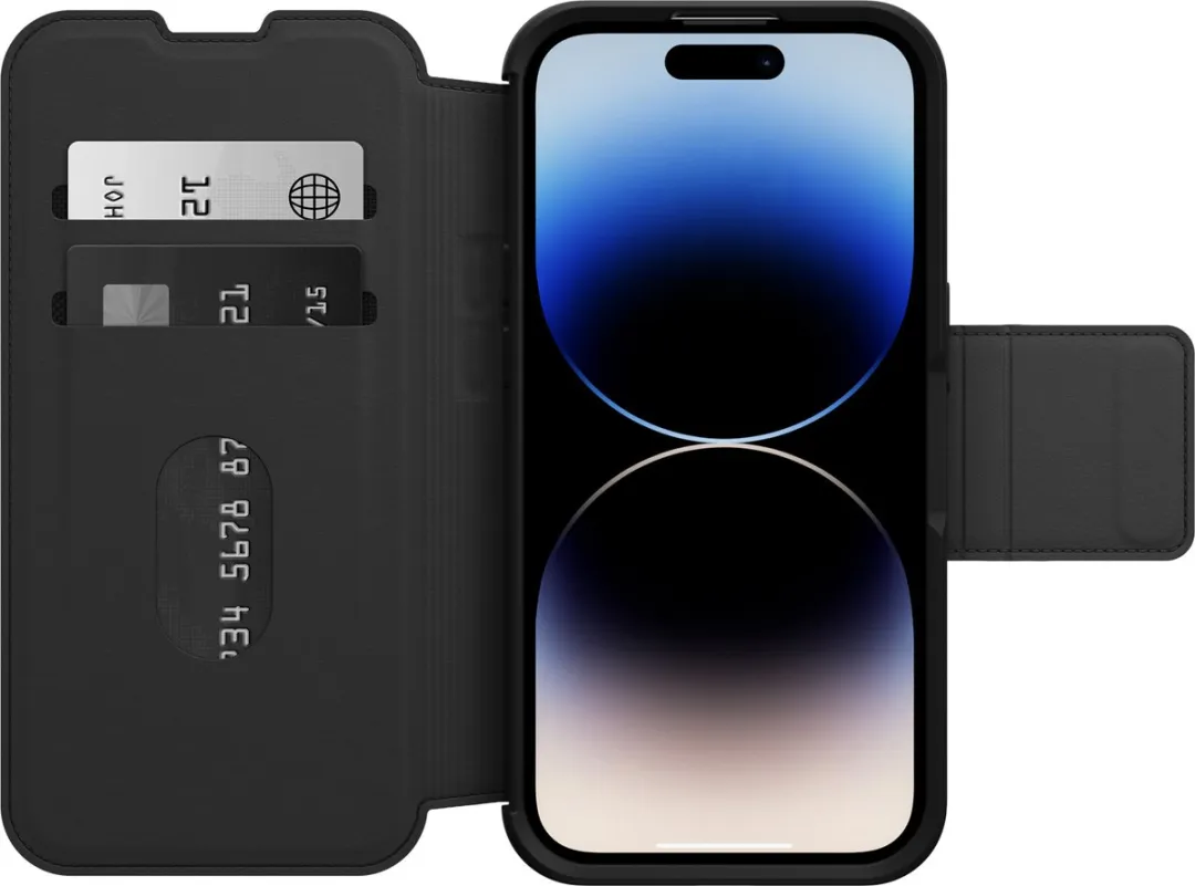 OtterBox Strada Bookcase iPhone 14 Pro - 2 Pasjes - Zwart - afbeelding 2 van 6