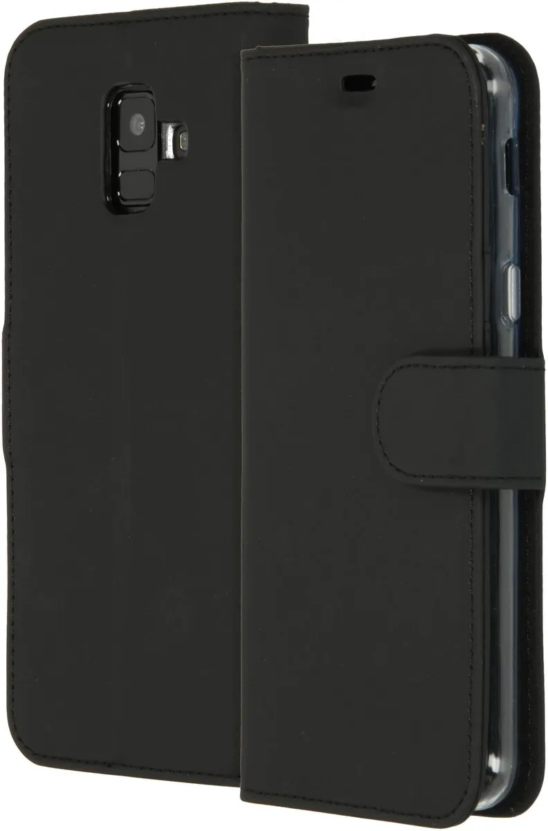 Accezz Hoesje Samsung Galaxy A6 (2018) - Wallet Softcase - 3 Pasjes - Zwart