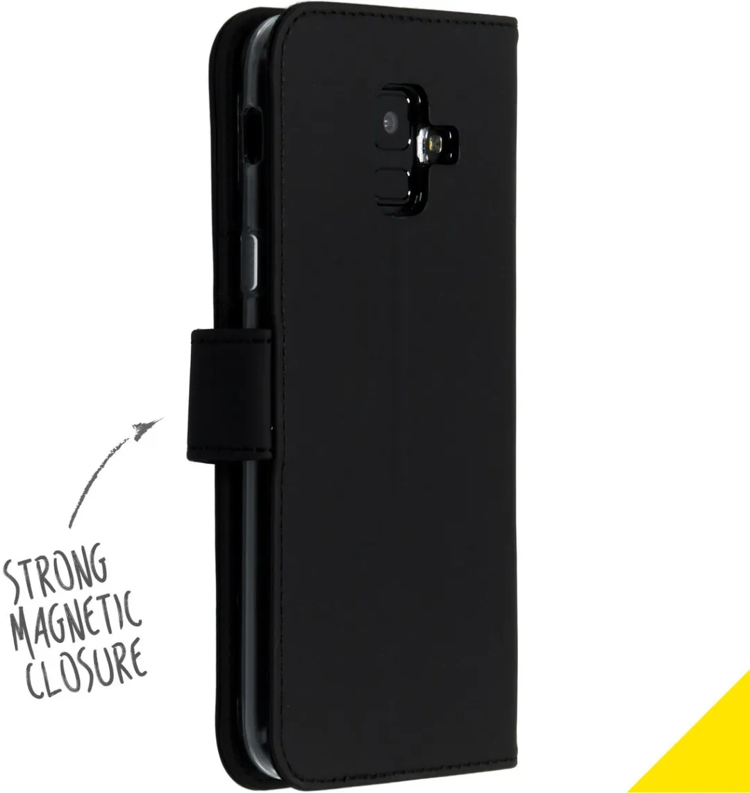 Accezz Hoesje Samsung Galaxy A6 (2018) - Wallet Softcase - 3 Pasjes - Zwart